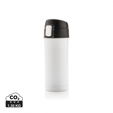 Logotrade promotional gift picture of: RCS Recycled stainless steel easy lock vacuum mug