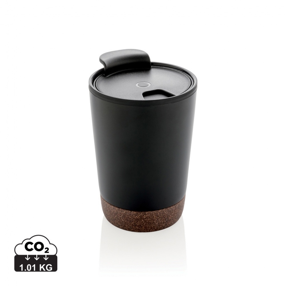 Logotrade business gift image of: GRS RPP stainless steel cork coffee tumbler