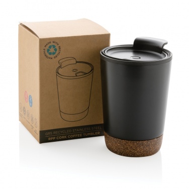 Logo trade promotional gift photo of: GRS RPP stainless steel cork coffee tumbler