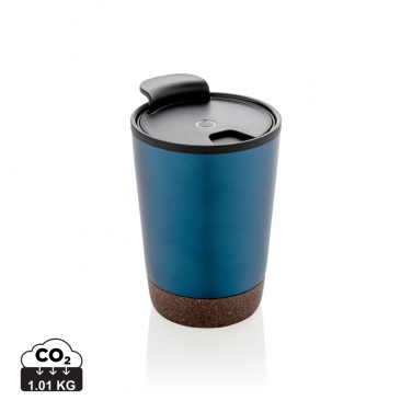 Logo trade business gifts image of: GRS RPP stainless steel cork coffee tumbler