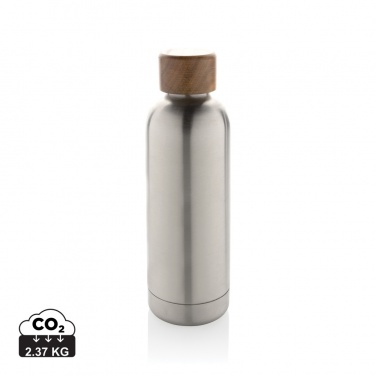 Logotrade promotional gifts photo of: Wood RCS certified recycled stainless steel vacuum bottle