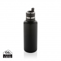 Hydro RCS recycled stainless steel vacuum bottle with spout, black