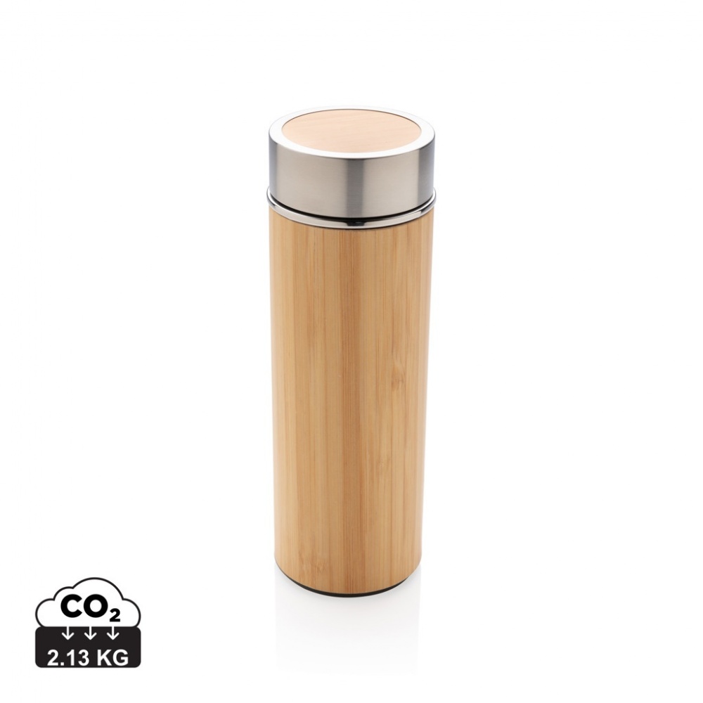 Logotrade business gifts photo of: Leak proof bamboo vacuum bottle