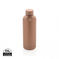 Impact stainless steel double wall vacuum bottle, brown