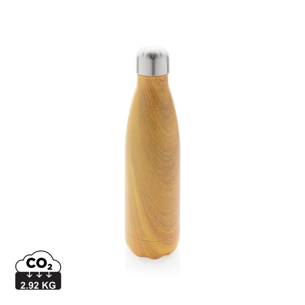 Logotrade promotional merchandise photo of: Vacuum insulated stainless steel bottle with wood print