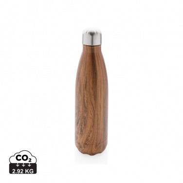 Logotrade promotional products photo of: Vacuum insulated stainless steel bottle with wood print