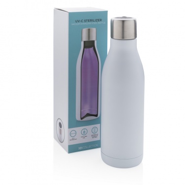 Logo trade advertising product photo of: UV-C steriliser vacuum stainless steel bottle