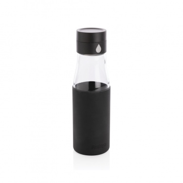 Logotrade promotional product image of: Ukiyo glass hydration tracking bottle with sleeve