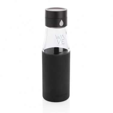 Logotrade promotional item picture of: Ukiyo glass hydration tracking bottle with sleeve