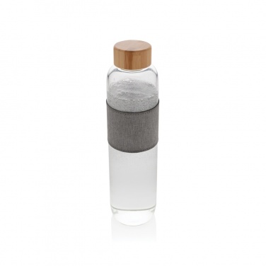 Logo trade advertising products picture of: Impact borosilicate glass bottle with bamboo lid