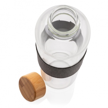 Logotrade promotional merchandise photo of: Impact borosilicate glass bottle with bamboo lid