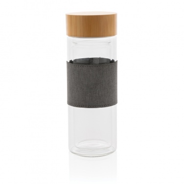 Logo trade promotional merchandise image of: Impact double wall borosilicate glass bottle