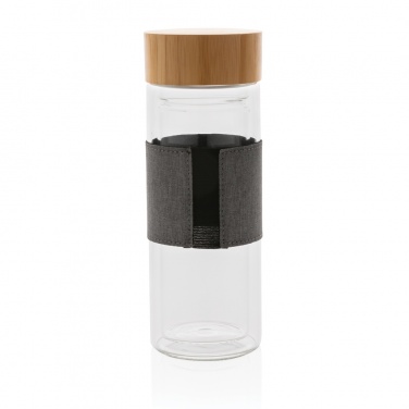 Logo trade advertising product photo of: Impact double wall borosilicate glass bottle