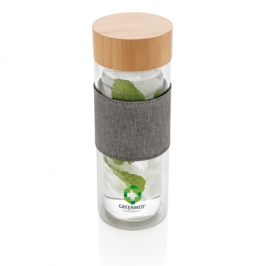 Logo trade corporate gift photo of: Impact double wall borosilicate glass bottle