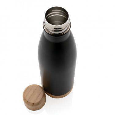 Logotrade promotional giveaways photo of: Vacuum stainless steel bottle with bamboo lid and bottom