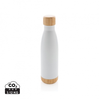 Logotrade promotional giveaways photo of: Vacuum stainless steel bottle with bamboo lid and bottom