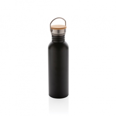 Logotrade corporate gift image of: Modern stainless steel bottle with bamboo lid