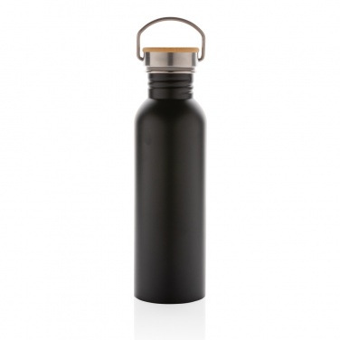 Logotrade promotional product picture of: Modern stainless steel bottle with bamboo lid