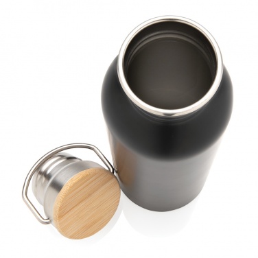 Logotrade promotional item image of: Modern stainless steel bottle with bamboo lid