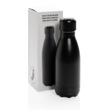 Logo trade advertising products image of: Solid colour vacuum stainless steel bottle 260ml