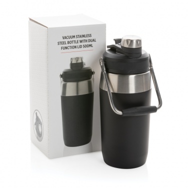 Logo trade promotional gift photo of: Vacuum stainless steel dual function lid bottle 500ml