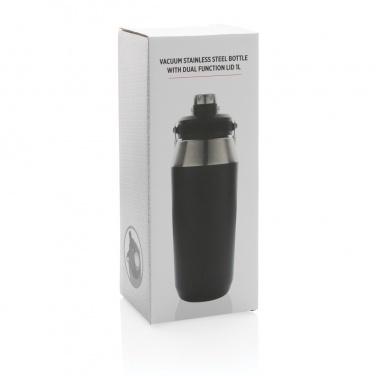 Logotrade promotional products photo of: Vacuum stainless steel dual function lid bottle 1L