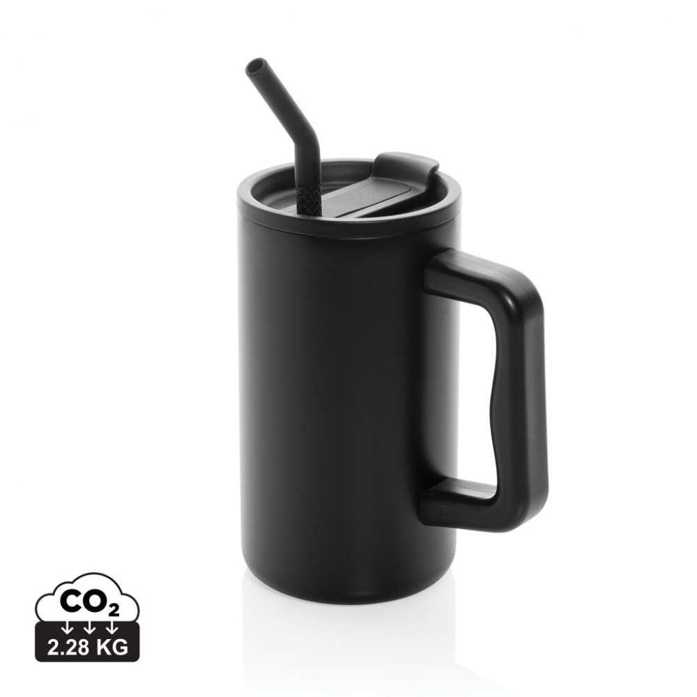 Logo trade promotional item photo of: Cube RCS certified recycled steel mug 800ml