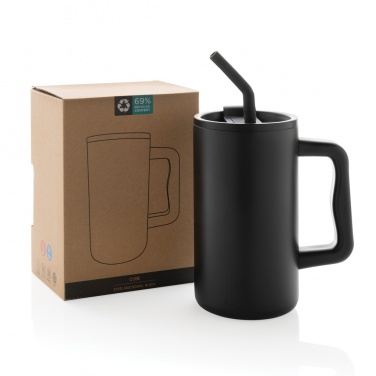 Logo trade advertising products image of: Cube RCS certified recycled steel mug 800ml