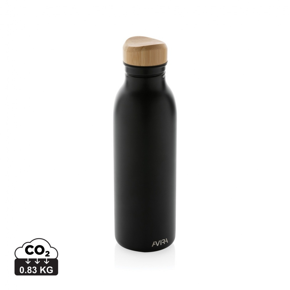 Logo trade promotional merchandise picture of: Avira Alcor RCS Re-steel single wall water bottle 600 ML