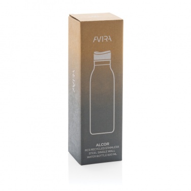 Logo trade promotional gifts image of: Avira Alcor RCS Re-steel single wall water bottle 600 ML