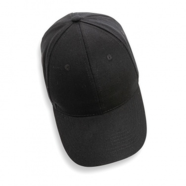 Logo trade promotional products image of: Impact 6 panel 280gr Recycled cotton cap with AWARE™ tracer