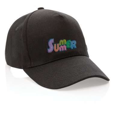 Logo trade promotional item photo of: Impact 5panel 280gr Recycled cotton cap with AWARE™ tracer