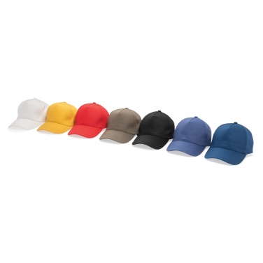 Logo trade promotional merchandise image of: Impact 5panel 280gr Recycled cotton cap with AWARE™ tracer