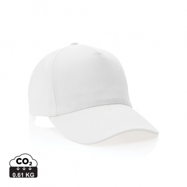 Logo trade corporate gift photo of: Impact 5panel 280gr Recycled cotton cap with AWARE™ tracer