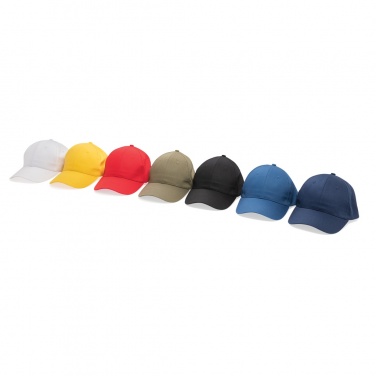 Logo trade corporate gift photo of: Impact 6 panel 190gr Recycled cotton cap with AWARE™ tracer