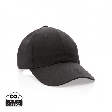 Logo trade promotional products image of: Impact 6 panel 190gr Recycled cotton cap with AWARE™ tracer