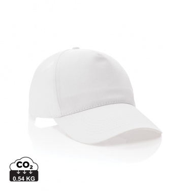 Logo trade business gift photo of: Impact 5 panel 190gr Recycled cotton cap with AWARE™ tracer