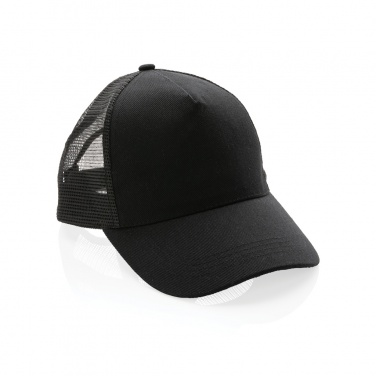 Logo trade advertising product photo of: Impact AWARE™ Brushed rcotton 5 panel trucker cap 190gr