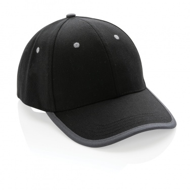 Logo trade business gifts image of: Impact AWARE™ Brushed rcotton 6 panel contrast cap 280gr