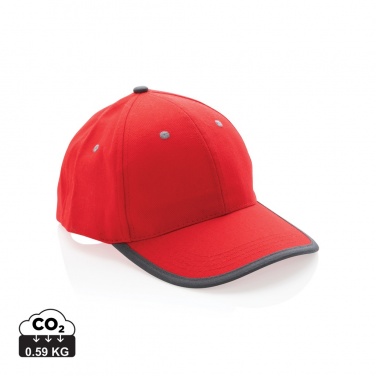 Logotrade business gift image of: Impact AWARE™ Brushed rcotton 6 panel contrast cap 280gr