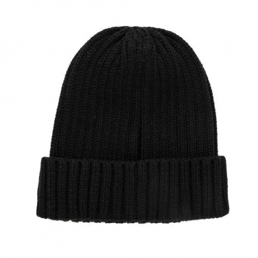 Logo trade promotional gifts image of: Kennedi AWARE™ Polylana® beanie with large rib