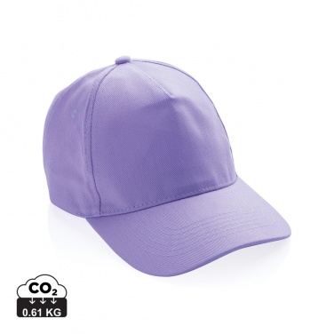 Logo trade promotional merchandise photo of: Impact 5panel 280gr Recycled cotton cap with AWARE™ tracer