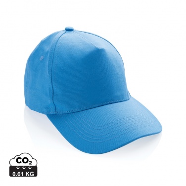 Logo trade advertising products image of: Impact 5panel 280gr Recycled cotton cap with AWARE™ tracer