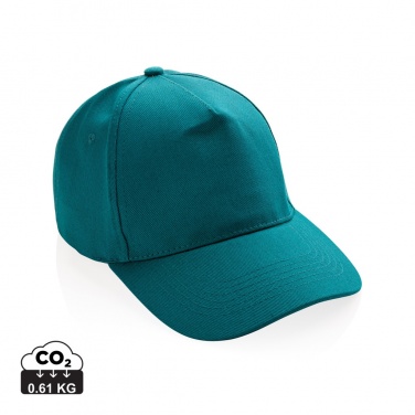 Logo trade business gift photo of: Impact 5panel 280gr Recycled cotton cap with AWARE™ tracer