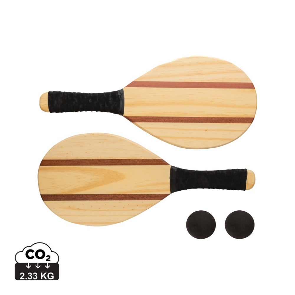 Logotrade promotional giveaway image of: Wooden frescobol tennis set