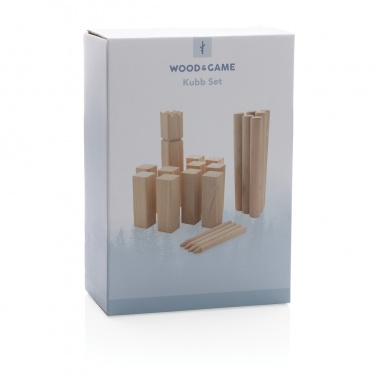 Logo trade promotional giveaways image of: Wooden kubb set