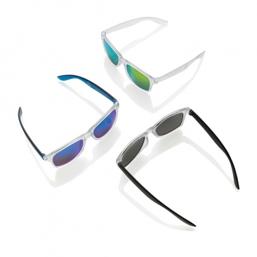 Logo trade promotional products image of: Gleam RCS recycled PC mirror lens sunglasses