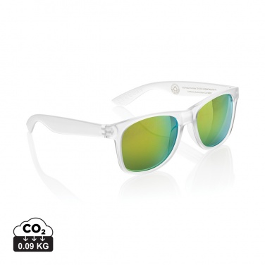 Logo trade promotional merchandise photo of: Gleam RCS recycled PC mirror lens sunglasses