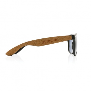 Logo trade promotional merchandise image of: GRS recycled PC plastic sunglasses with cork