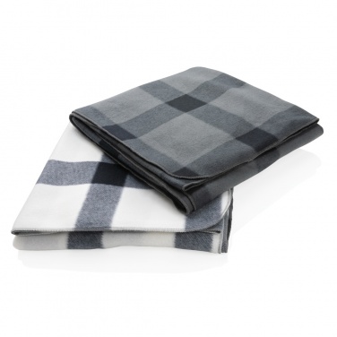 Logo trade corporate gift photo of: Soft plaid fleece blanket